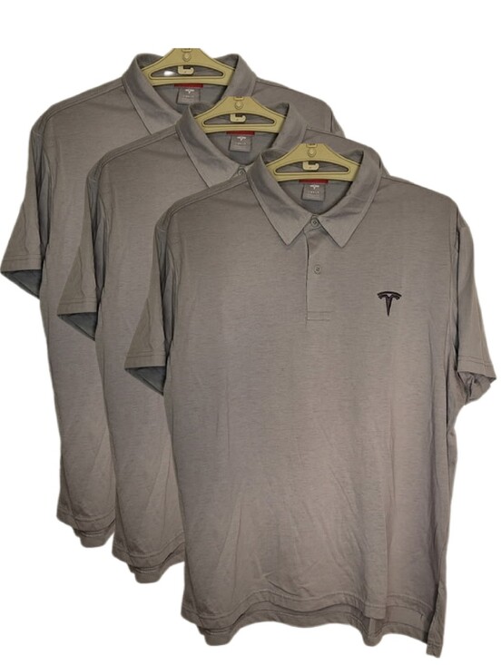 Bundle of Three Tesla Motor Employee Polo Shirts size XL